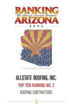 ranking arizona award Allstate Roofing Inc Top Ten Ranking No. 2 Roofing Contractors
