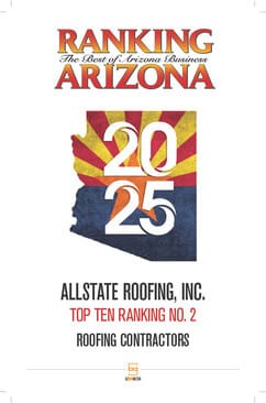 ranking arizona award Allstate Roofing Inc Top Ten Ranking No. 2 Roofing Contractors